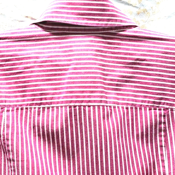 RAFAELLA RED/WHITE STRIPED 3/4 SLV SHIRT SZ 8 - Picture 6 of 8